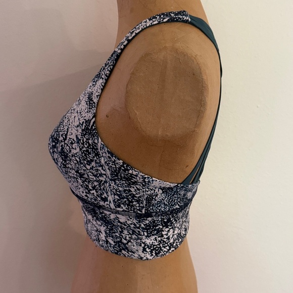 Lululemon 6 Free To Be Moved Bra Wildwood White Multi Green Jasper Stylish Bra - Picture 5 of 12